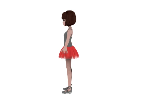 Cartoon girl 3D Model