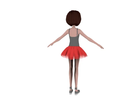 Cartoon girl 3D Model