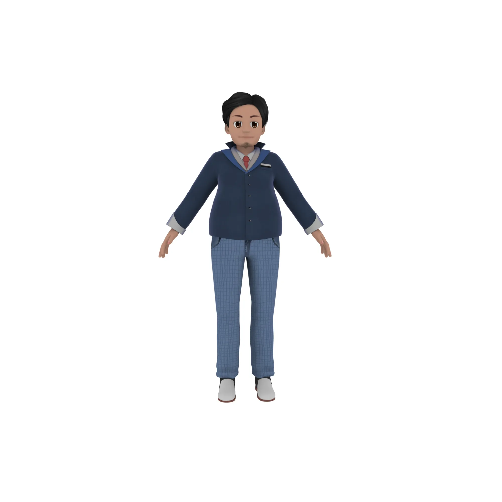 Cartoon Man 3D Model .c4d .max .obj .3ds .fbx .stl .blend 