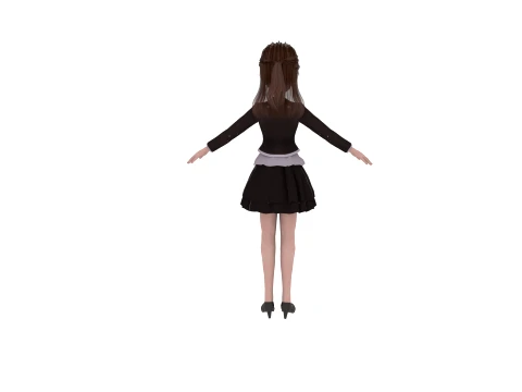 Cartoon girl 3D Model