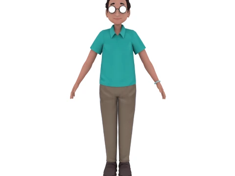 Cartoon man 3D Модель