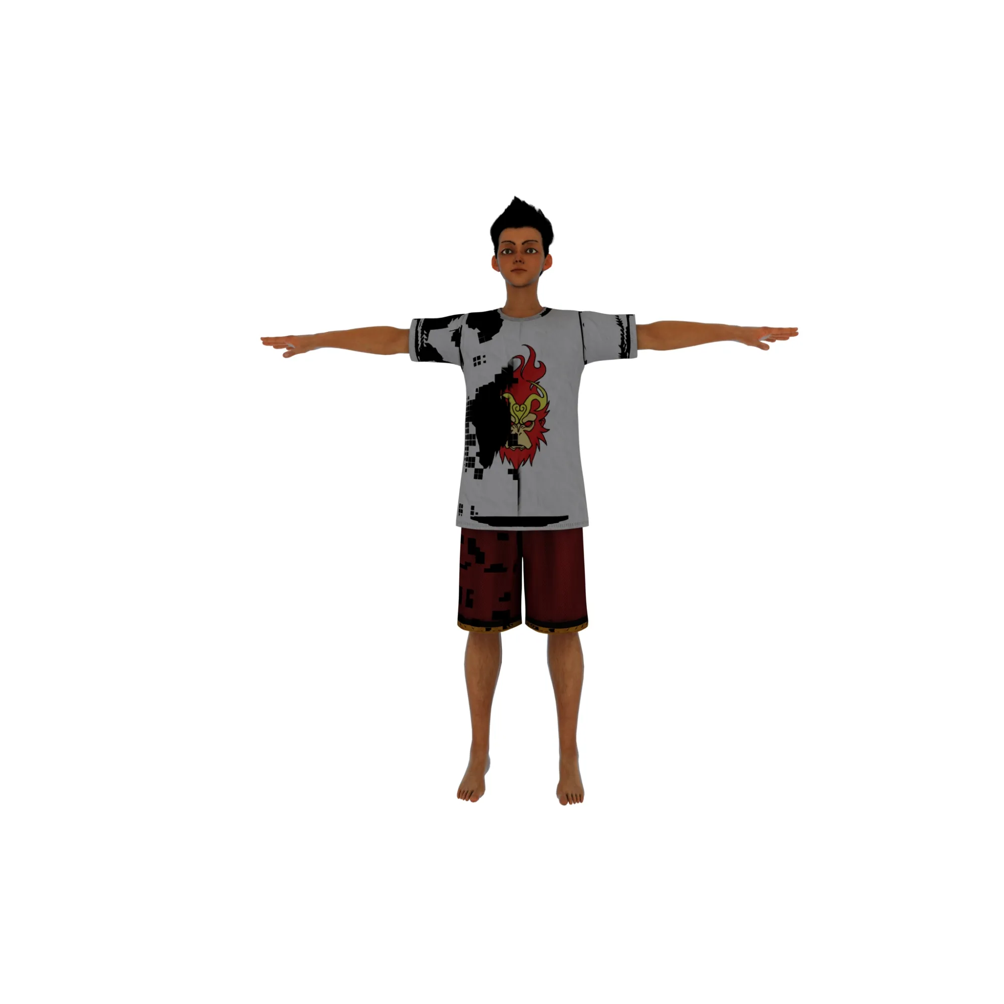 Young people 3D Model .c4d .max .obj .3ds .fbx .stl .blend 