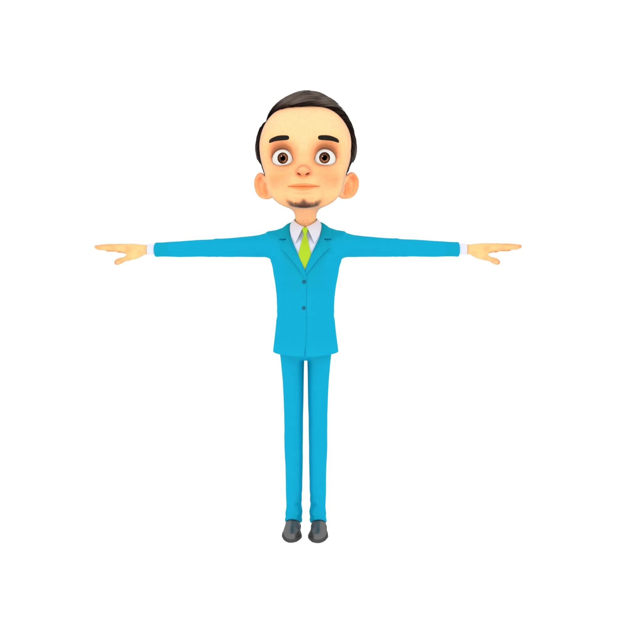 Cartoon man 3D Model .c4d .max .obj .3ds .fbx .stl .blend 