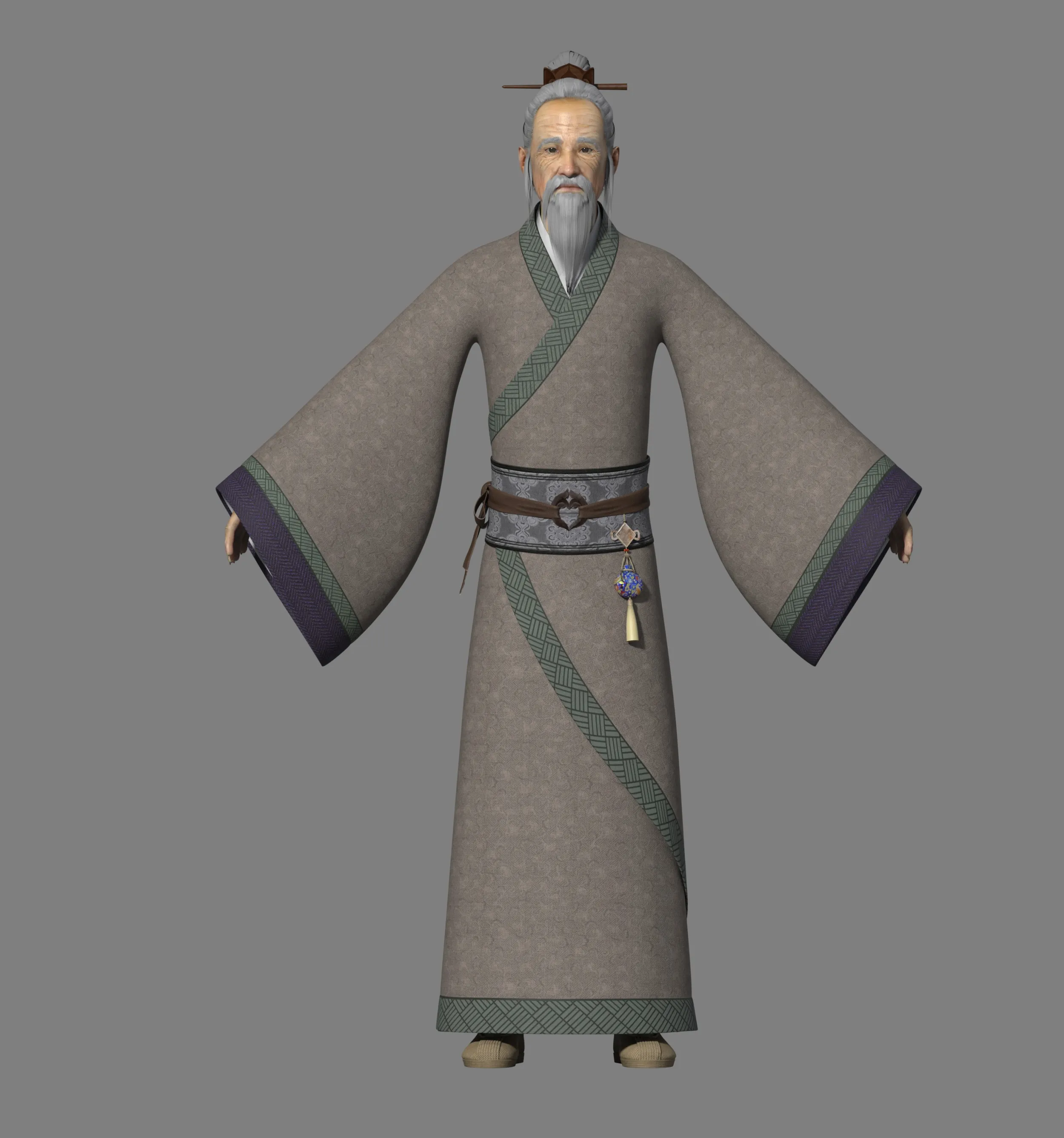 Ancient doctor 3D Model .c4d .max .obj .3ds .fbx .stl .blend 