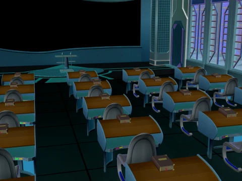 Classroom 3D Modell
