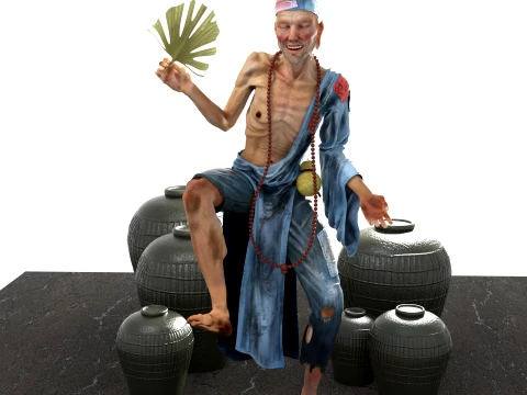 The living Buddha helps the Lord Modelo 3D