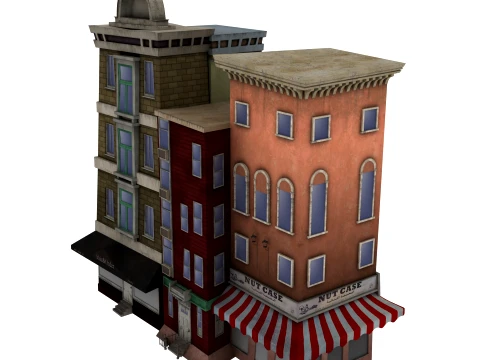 Cartoon architecture 3D Model