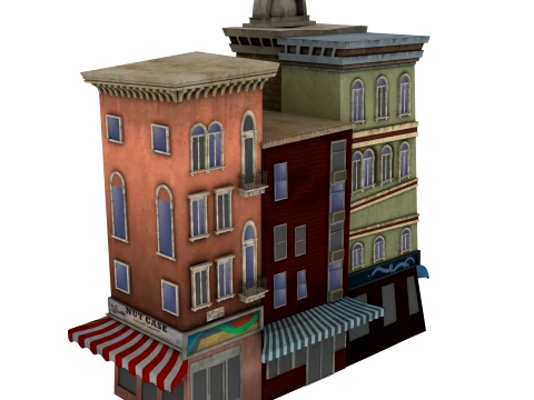 Cartoon architecture 3D Model