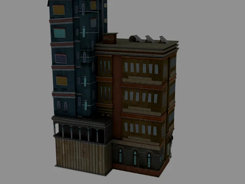 Cartoon architecture 3D Model