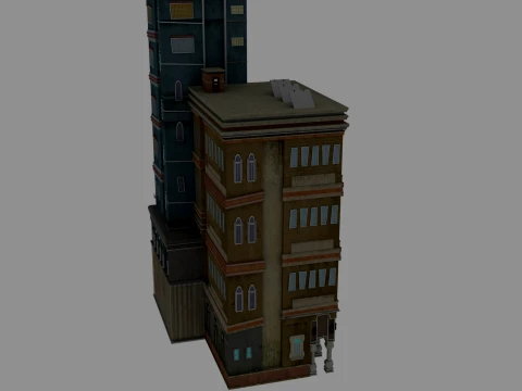 Cartoon architecture 3D Model