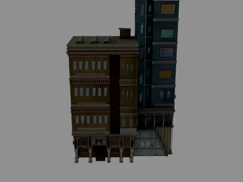 Cartoon architecture 3D Model