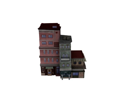 Cartoon architecture 3D 모델