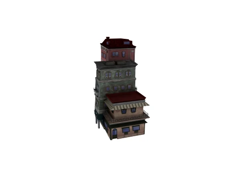 Cartoon architecture 3D Model