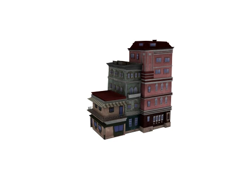 Cartoon architecture 3D Model