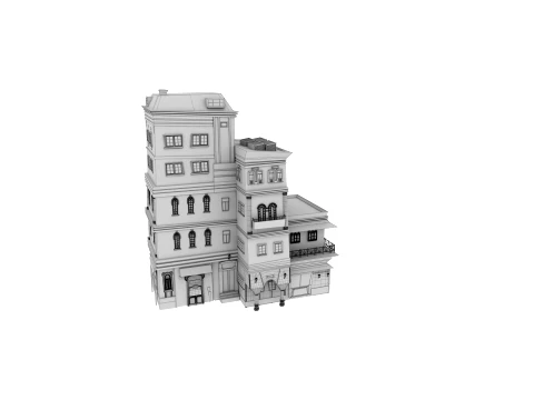 Cartoon architecture 3D Model
