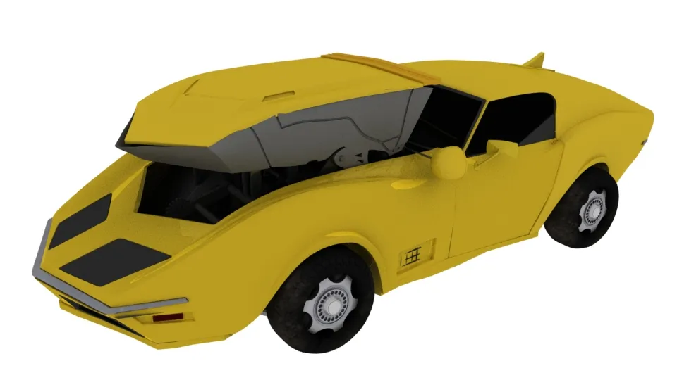 Sports car 3D Model .c4d .max .obj .3ds .fbx .stl .blend 