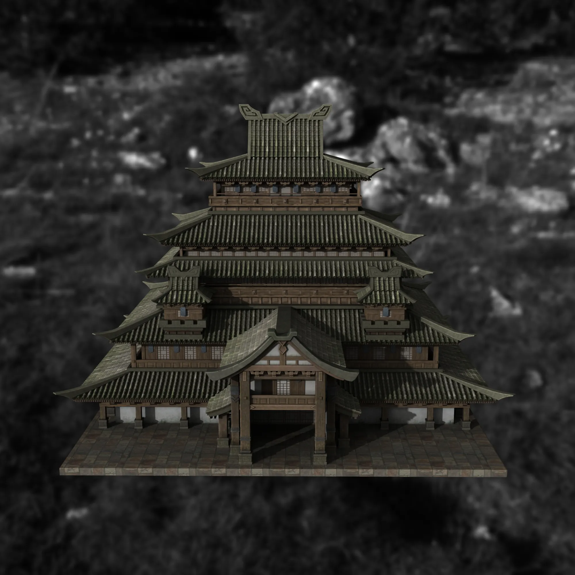Temple 3D Model .c4d .max .obj .3ds .fbx .stl .blend 