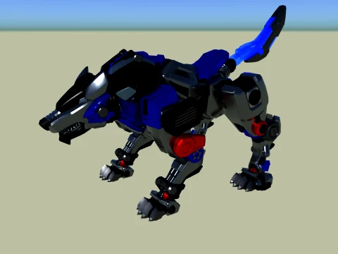 Mechanical wolf 3D Model