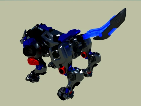 Mechanical wolf 3D Model