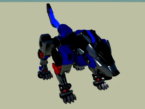 Mechanical wolf 3D Model