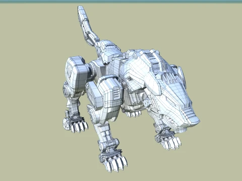 Mechanical wolf 3D Model