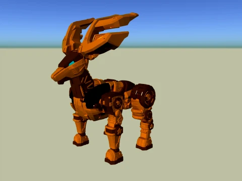 Mechanical deer 3D Модель