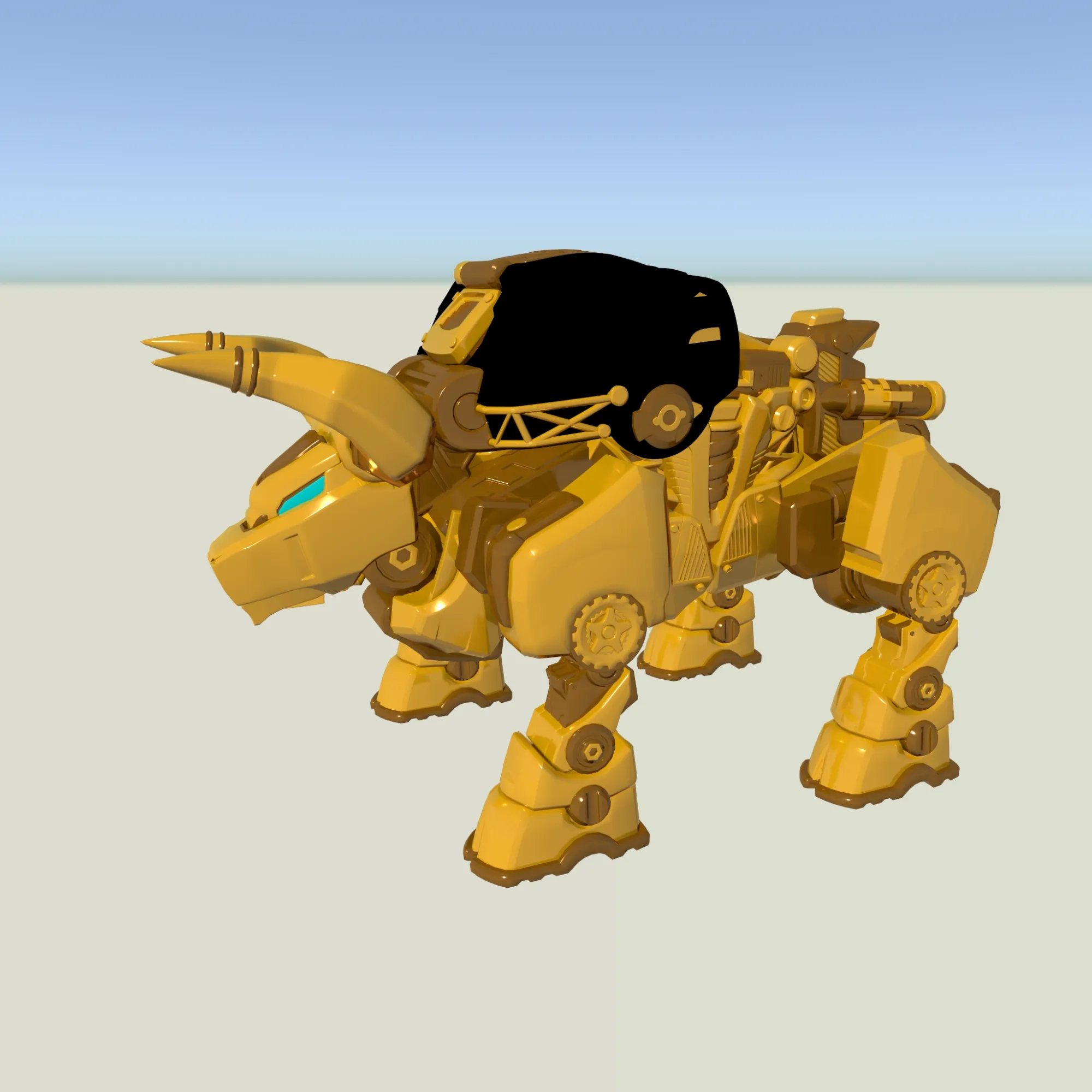 Mechanical Bull 3D Model .c4d .max .obj .3ds .fbx .stl .blend