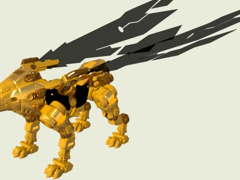 Mechanical lion Modelo 3D