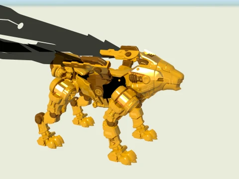 Mechanical lion 3D Model