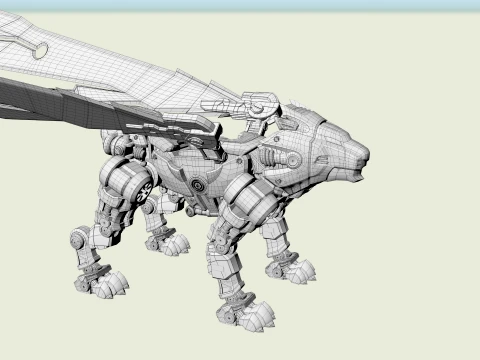 Mechanical lion 3D Model