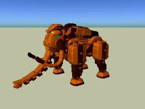 Mechanical Mammoth 3D Model