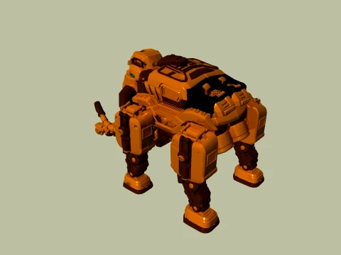 Mechanical Mammoth 3D Model