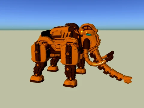 Mechanical Mammoth 3D Model