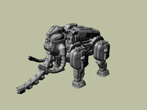 Mechanical Mammoth 3D Model