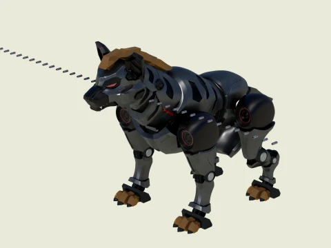 Mechanical Wild Dog 3D Model