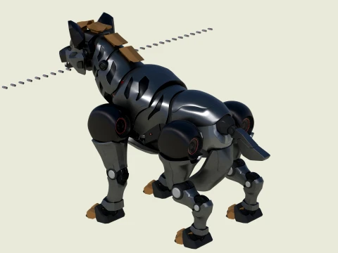Mechanical Wild Dog 3D Model