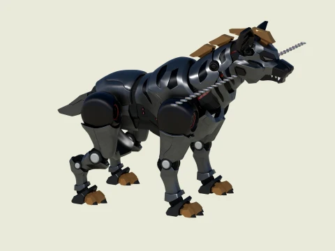 Mechanical Wild Dog 3D Model