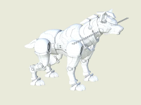 Mechanical Wild Dog 3D Model