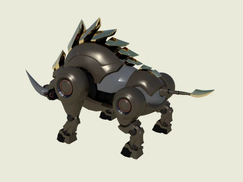 Mechanical Wild Boar 3D Model