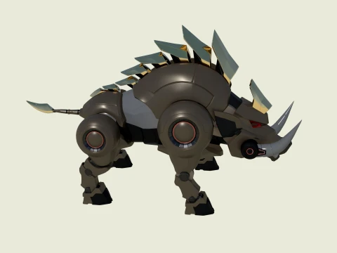 Mechanical Wild Boar 3D Model