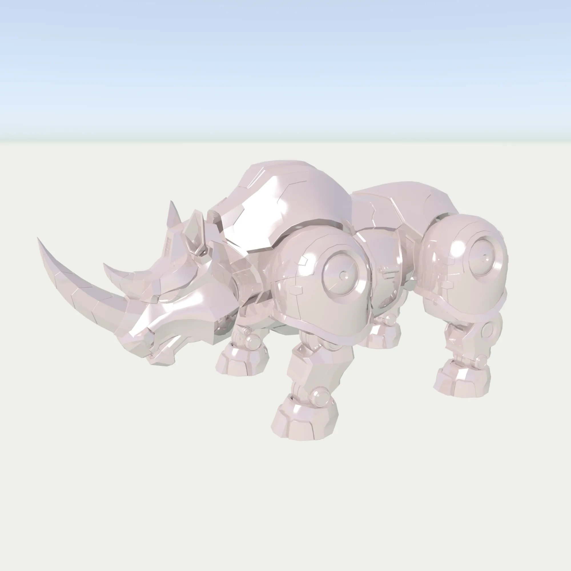 Mechanical Rhino 3D Model .c4d .max .obj .3ds .fbx .stl .blend