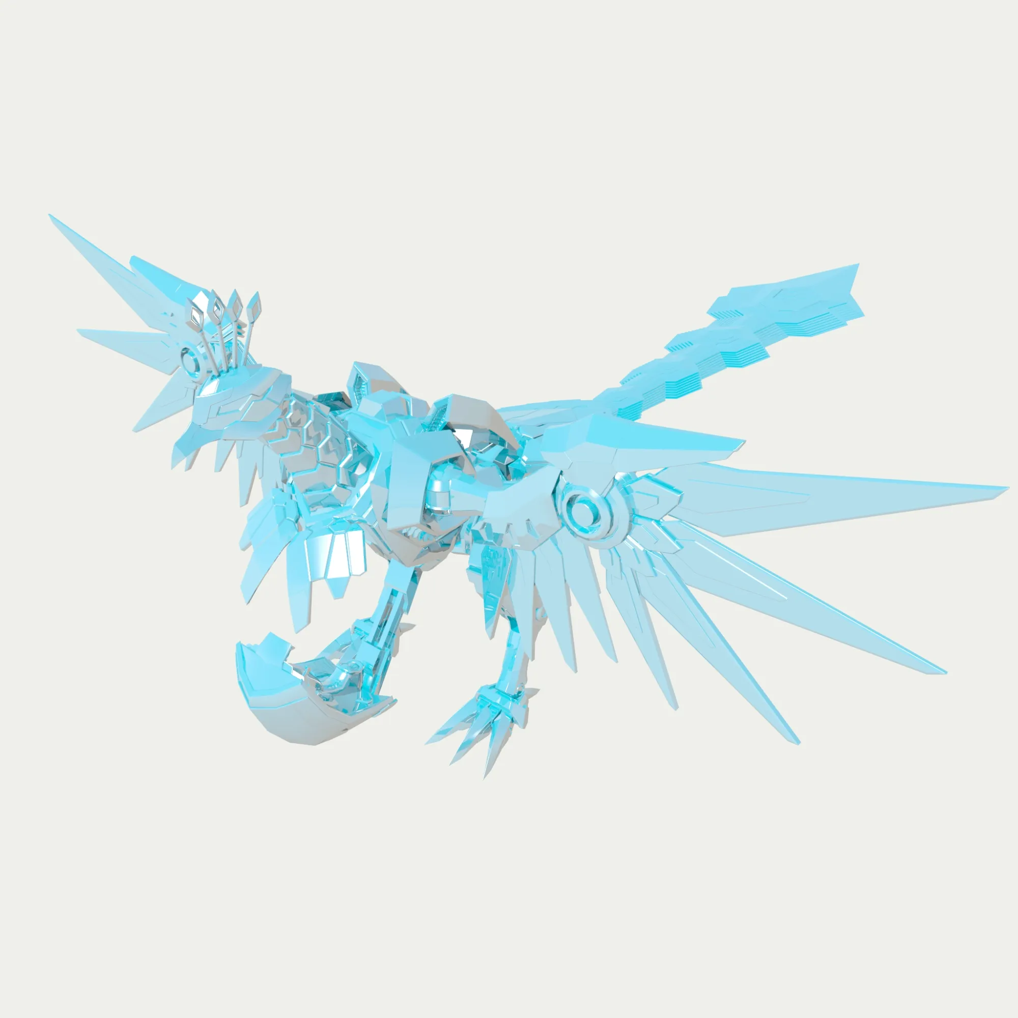 Mechanical peacock 3D Model .c4d .max .obj .3ds .fbx .stl .blend