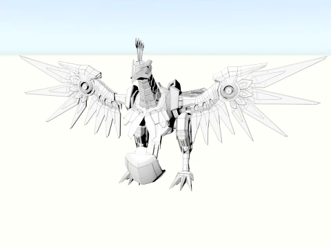 Mechanical peacock 3D Model