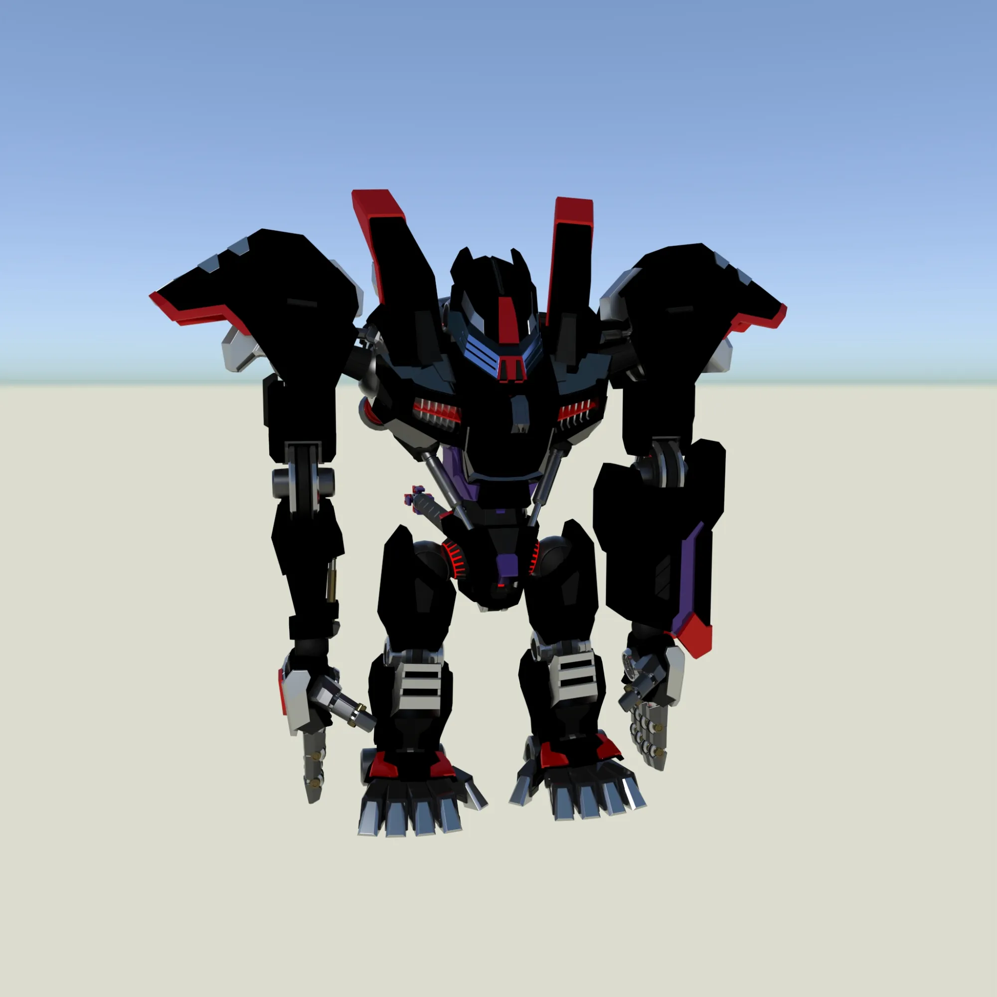 Mech Armor 3D Model .c4d .max .obj .3ds .fbx .stl .blend 