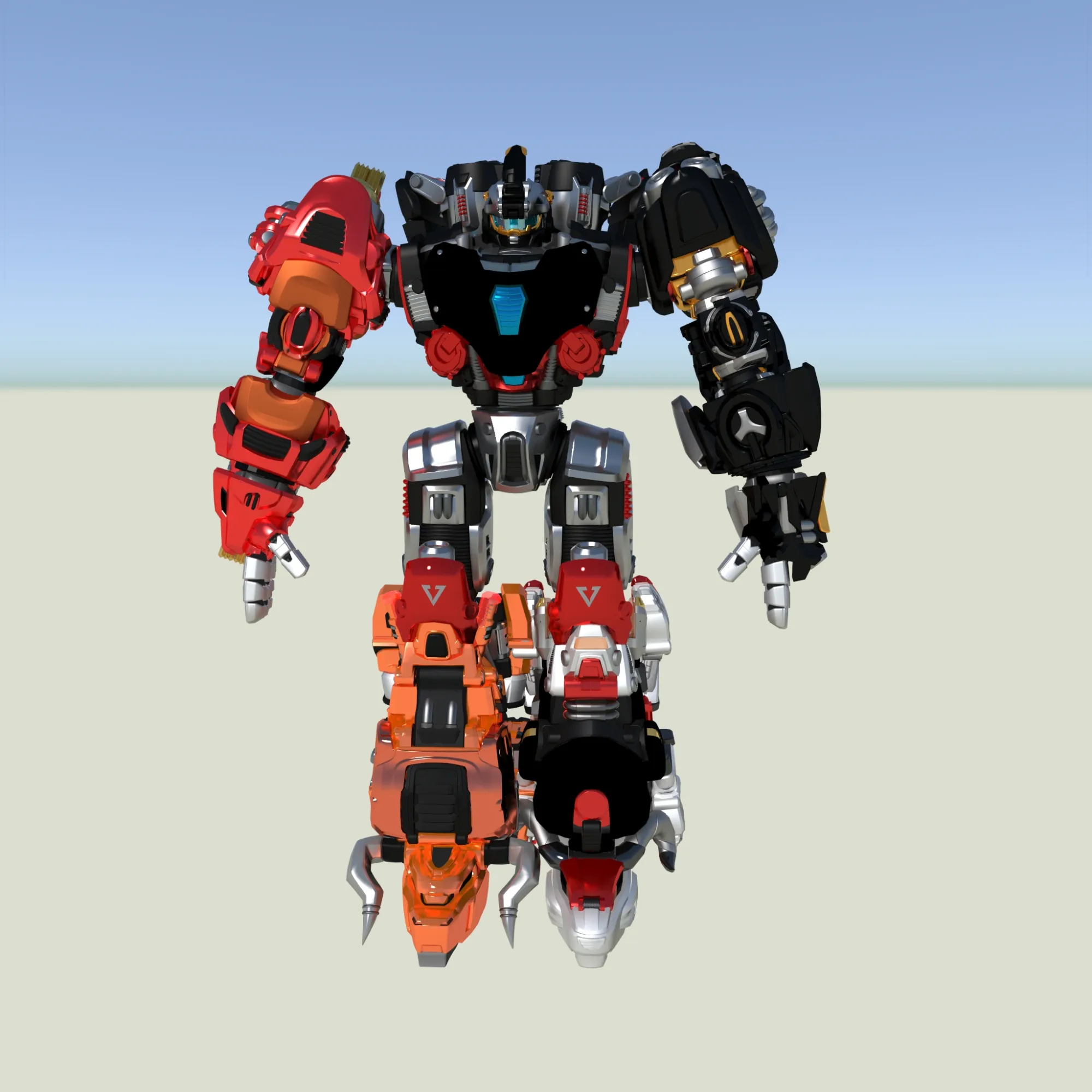 Mech Armor 3D Model .c4d .max .obj .3ds .fbx .stl .blend 