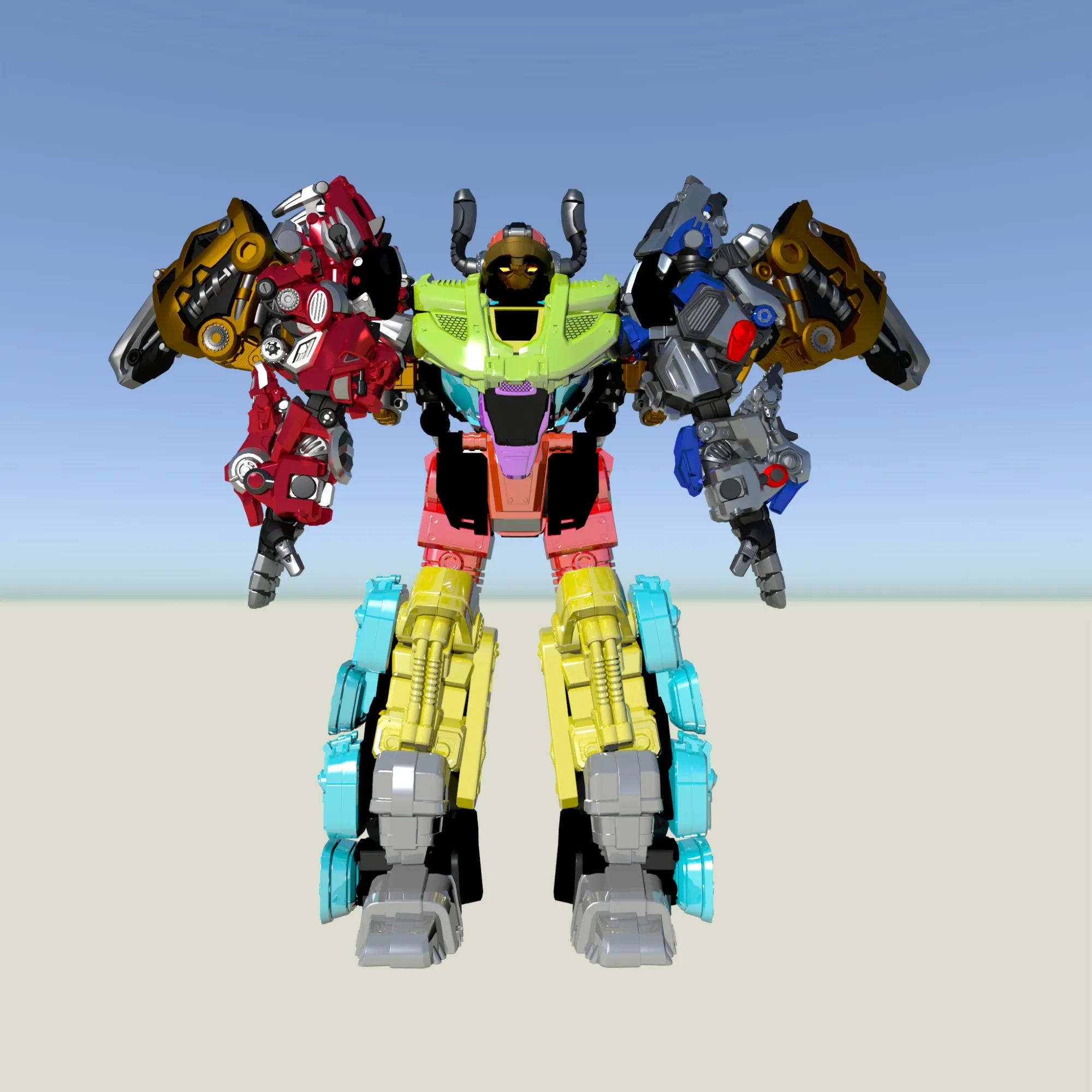 Mech Armor 3D Model .c4d .max .obj .3ds .fbx .stl .blend 