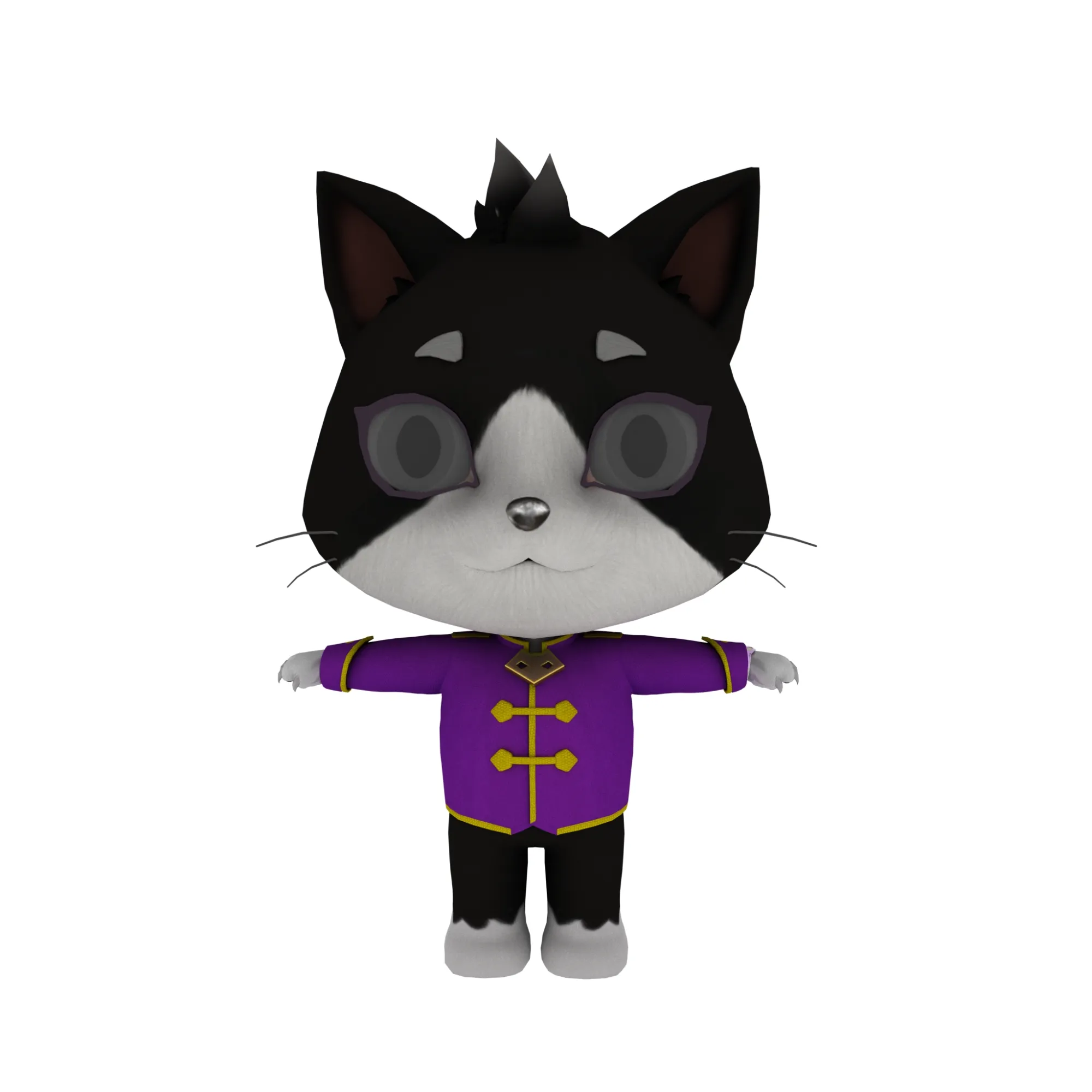 Cartoon cat 3D Model .c4d .max .obj .3ds .fbx .stl .blend 