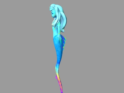 Cartoon mermaid 3D Model
