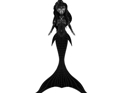 Cartoon mermaid 3D Model
