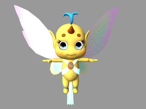 Cartoon elf 3D Model